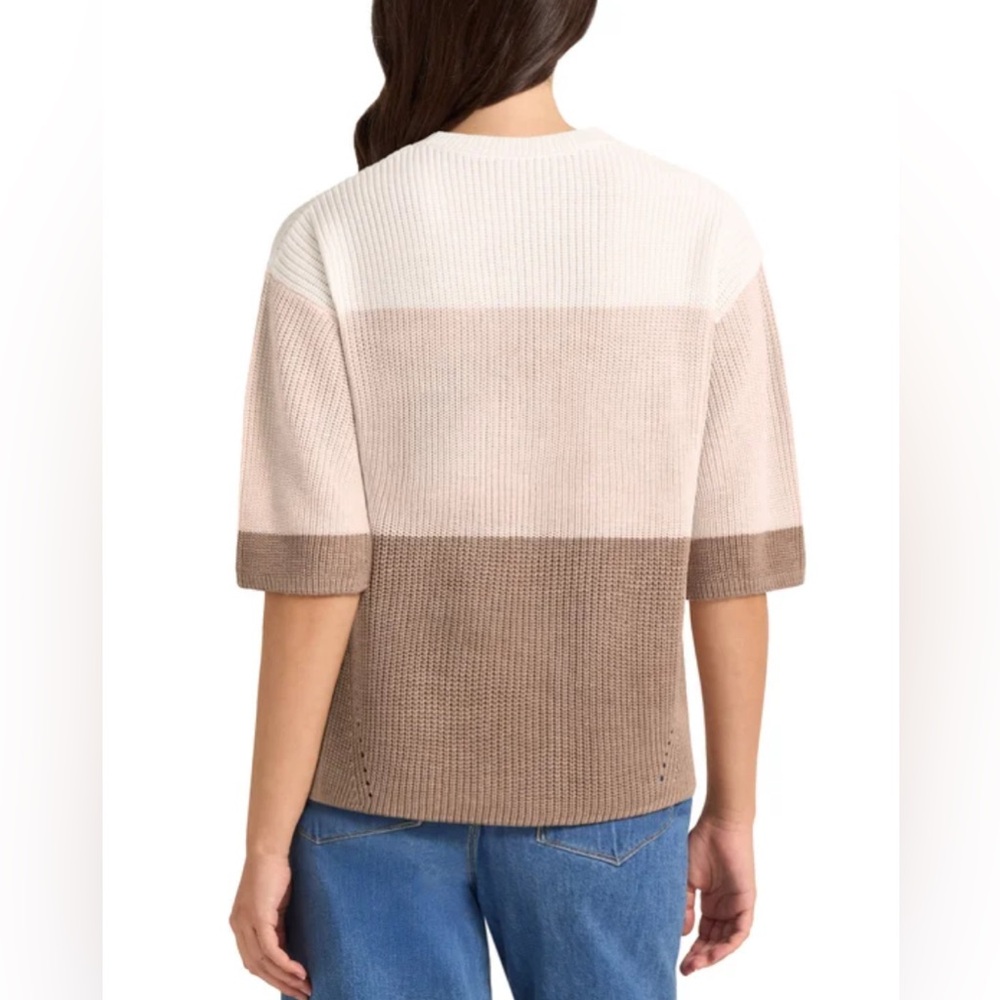 NWT Matty M Women's Elbow Sleeve Colorblock Sweater size XXL (sz18) - Picture 3 of 4